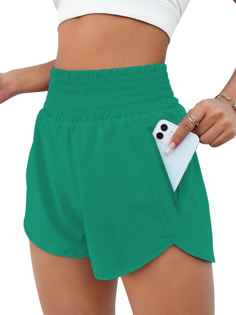 BMJL Women's High Waisted Athletic Running Shorts - Sporty Gym Workout Shorts with Pocket | 2.5-Inch Inseam