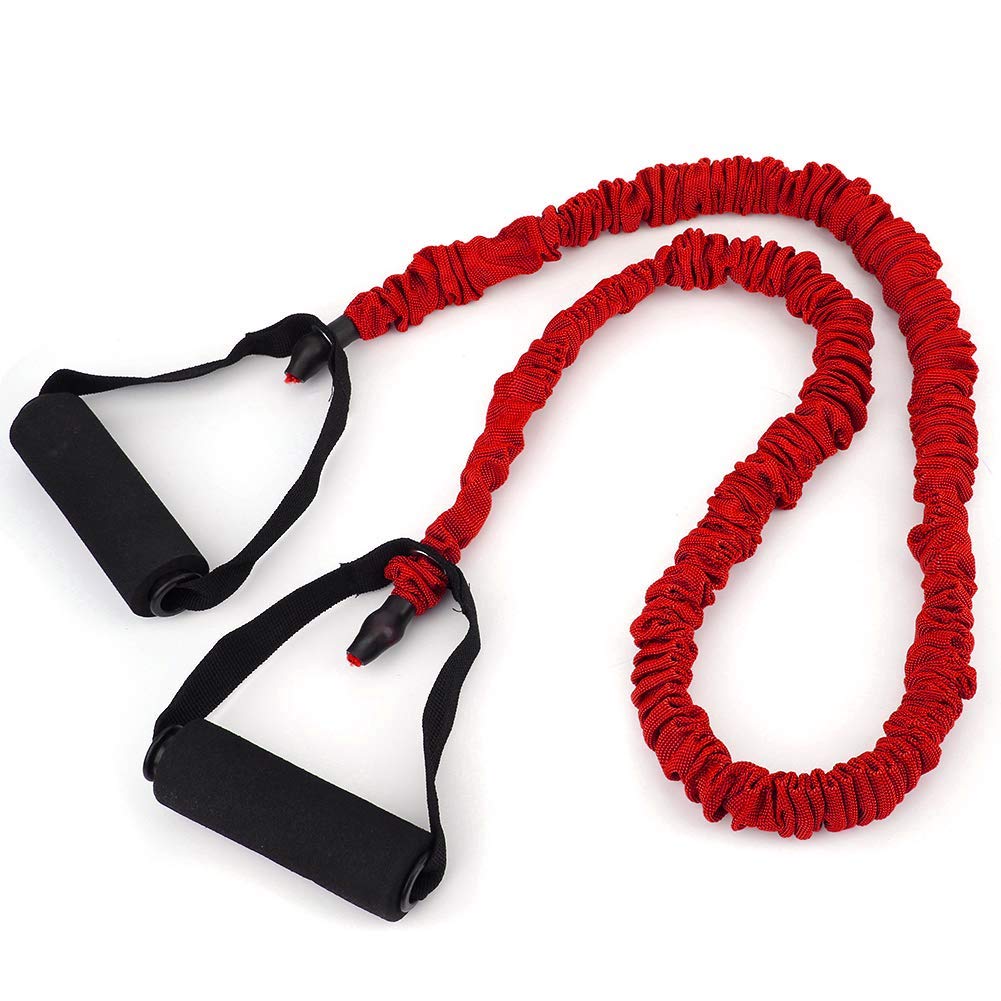 Braided Resistance Bands Pull Rope Fitness Exercise Band Elastic Belt Yoga Power Training Resistance Bands Comfort Grip (Red (15 lbs))