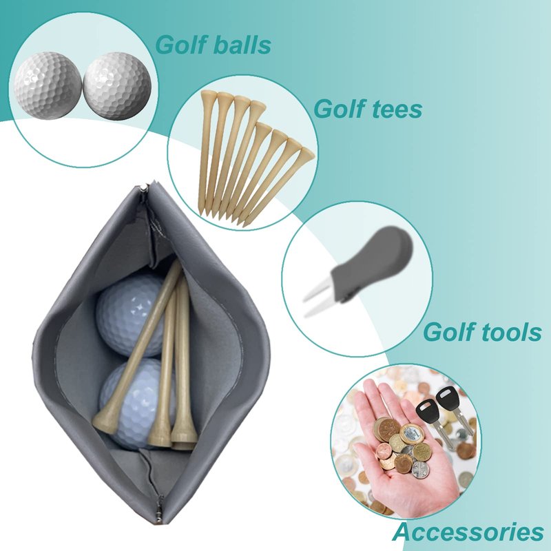 CORECISE Golf Balls Pouch, Drawstring Mesh Bag