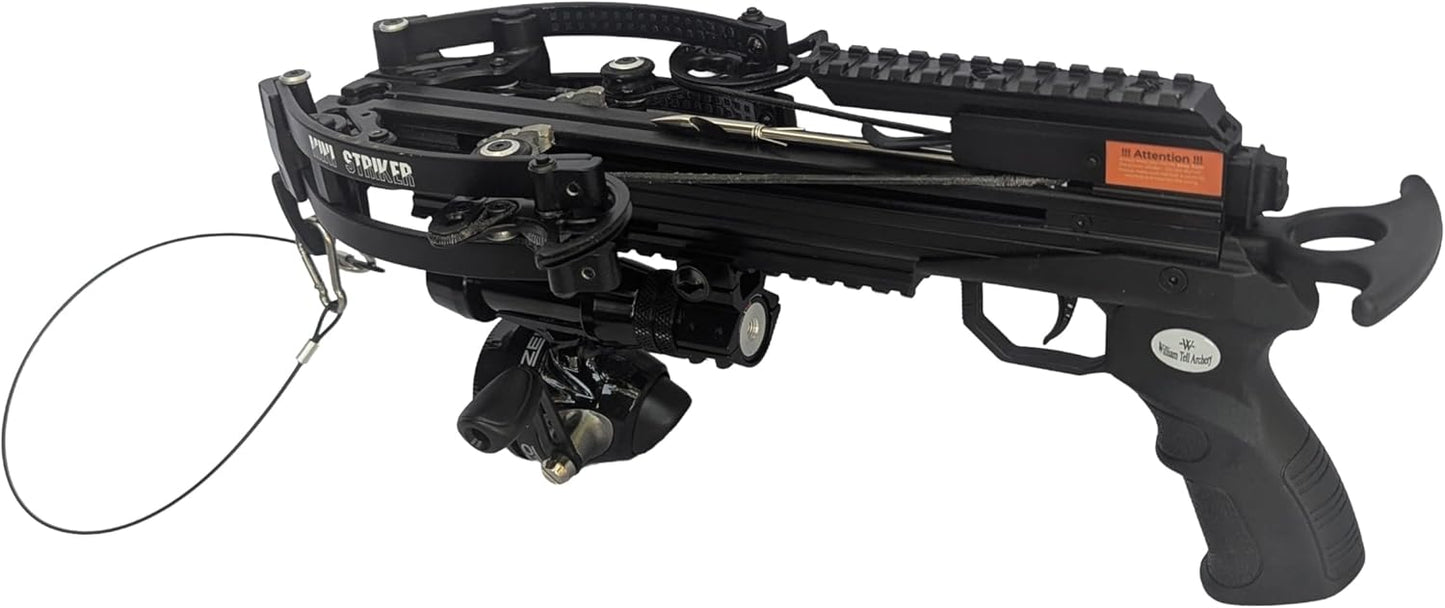 Mini Striker Fishing Crossbow - Self-Cocking Design with 4 Steel Bolts | Compact Size & Easy to Use