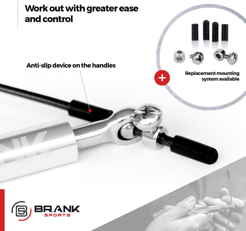 Speed Rope Set - 3 Steel Cables for CrossFit & Fitness | Ideal for Boxing & Double Unders | Unbreakable Handles