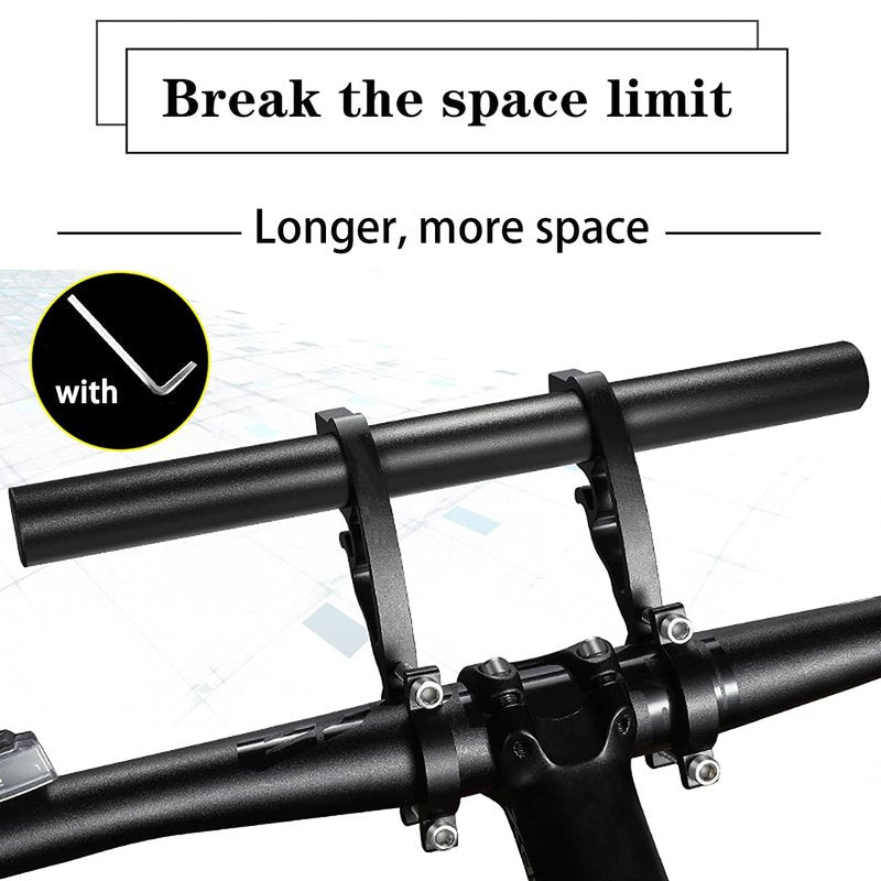 Bike Bicycle Double Handlebars Extender Extension,11.8 inches/30CM Aluminum Alloy Super Long Bike Bracket Accessories,for Bike Mounts,Bicycle Extender Bars,for 20mm-32mm Bars Caliber