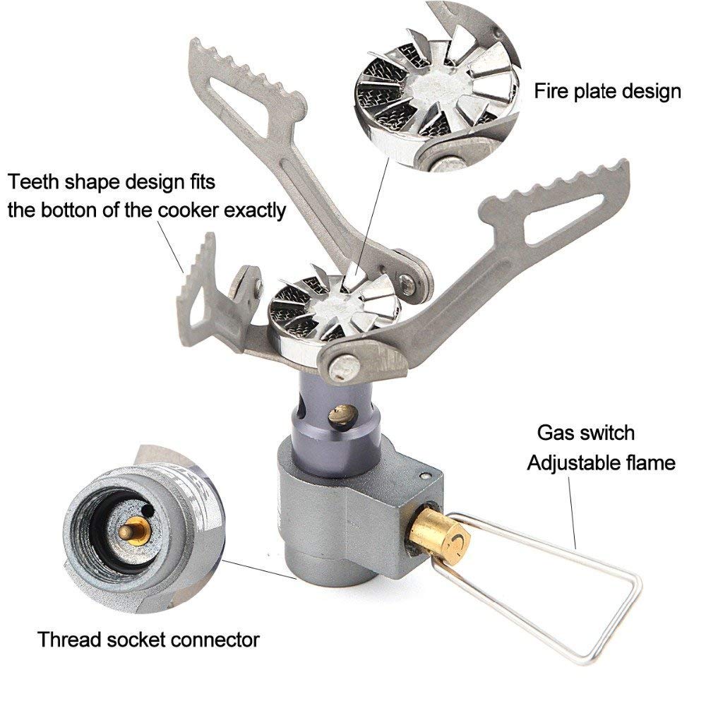 BRS Stove BRS 3000T Stove Ultralight Titanium Backpacking Stove Portable Propane Camping Stove Only 26g