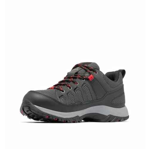 Columbia Men's Granite Trail Waterproof, Shark/Mountain Red, 7.5
