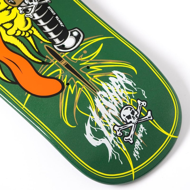 SANTA CRUZ Meek Pinstripe Slasher Green Pro 9.23in x 31.67in Skateboard Decks