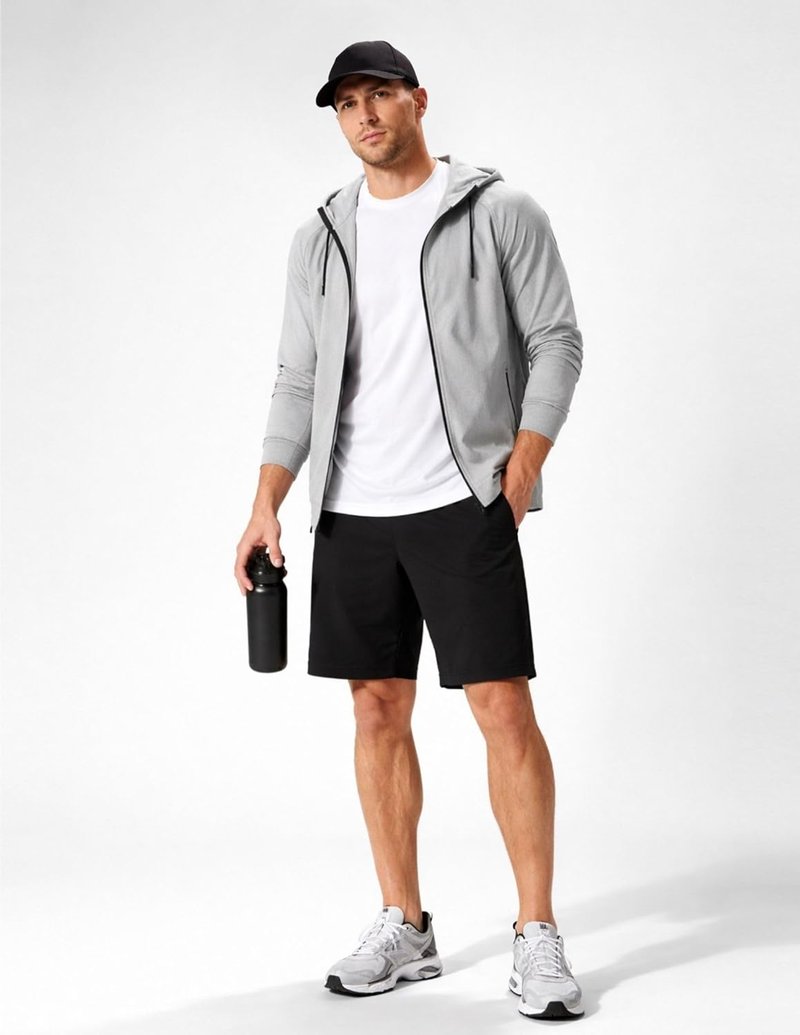 Men's Active Quick Dry Crew Neck T-Shirts - 5 Pack Athletic Workout Short Sleeve Tees