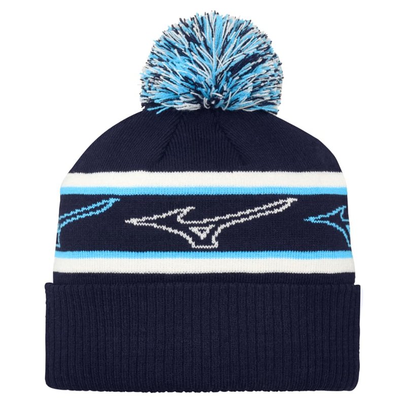 Mizuno Tour Knit Pom Hat, OSFM, Navy