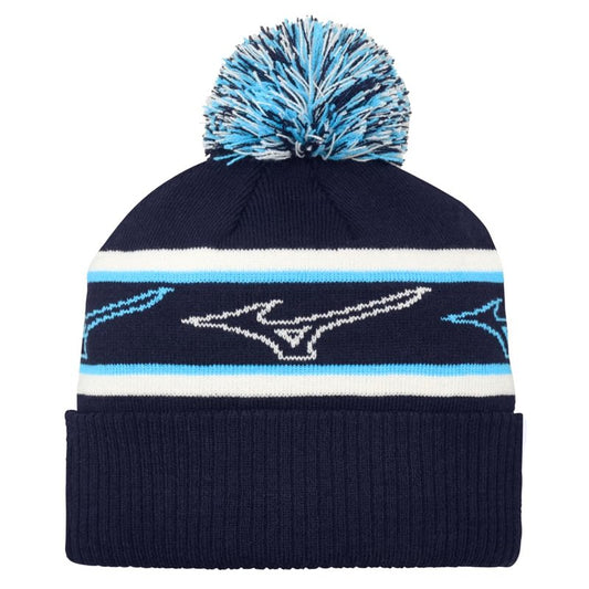 Mizuno Tour Knit Pom Hat, OSFM, Navy