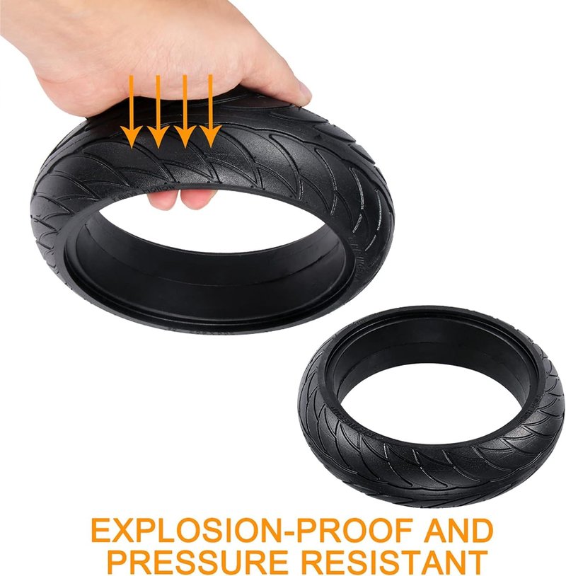 GYL 8 Inch Ninebot ES Front Tire - 8x2.125(159-42) 200x50 Tyre Replacement for Segway Ninebot ES1 ES2 ES3 ES4 E2 E2 Plus ES1L Electric Scooter, 8x2.0 inch Tyre (After installation 8 Inch)