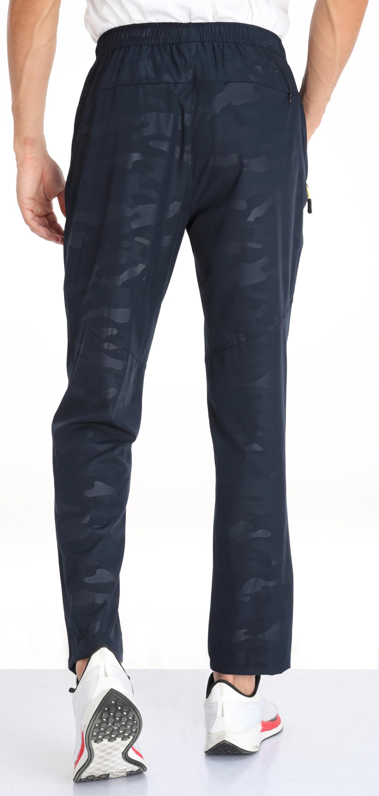 AIRIKE Mens Sweatpants with Pockets Sunmmer Lightweight Quick Dry Camouflage Casual Pants Elastic Waist (Camouflage Blue 32)