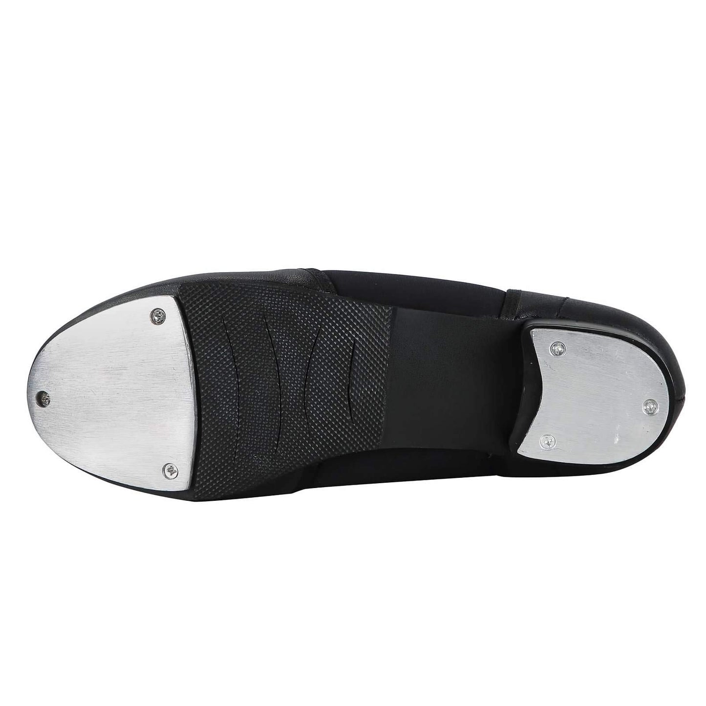 Linodes Unisex PU Leather Slip On Tap Shoe Dance Shoes for Women and Men's Dance Shoes-Black-8.5M