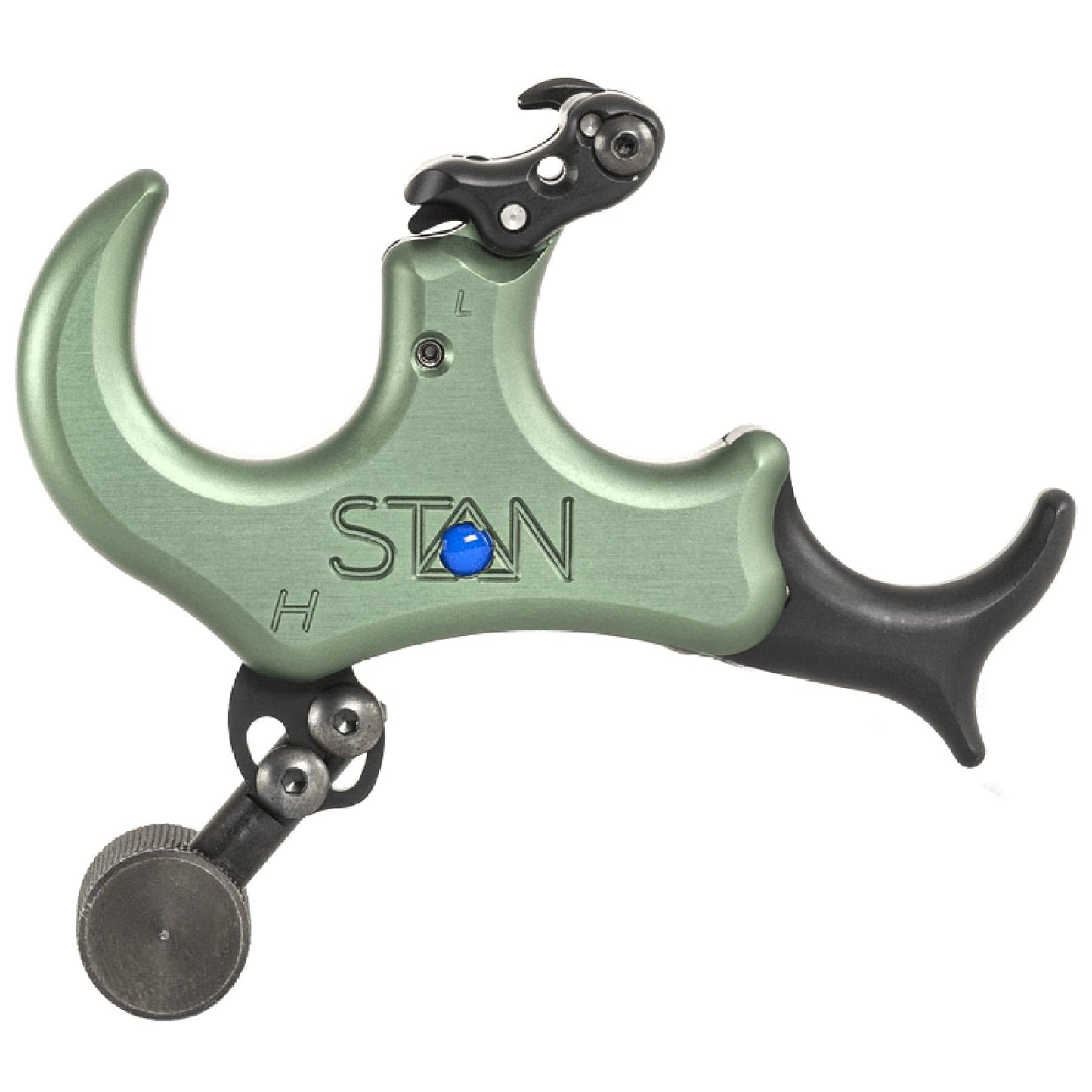 Stan OnneX Hinge Archery Release – Micro-Adjustable Hinge with Draw Control, Click Options, and Modular Fit for 3 or 4 Fingers, Sage, XL