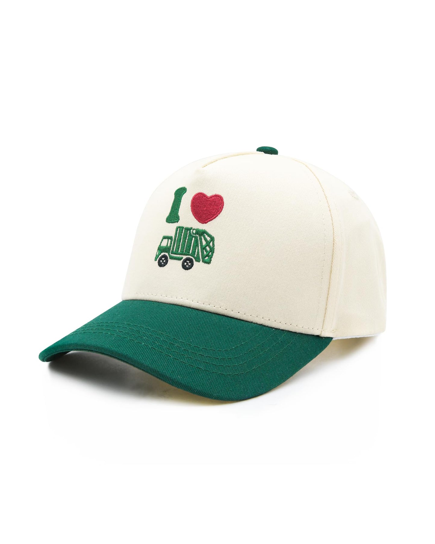 Waldeal Toddler Trucker Hats for Boys and Girls, Halloween Garbage Truck Mesh Snapback Baseball Cap for Kids Ages 2-6 Green