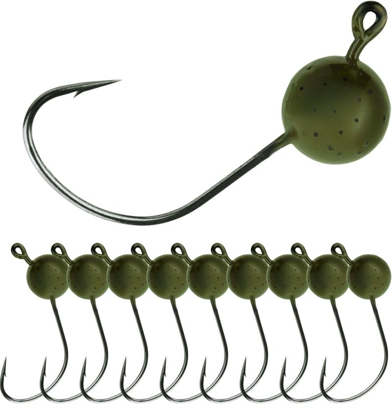 Wacky Jig Heads for Bass Fishing - Durable Sharp Hook Design | 10-Pack for Finesse Rigging