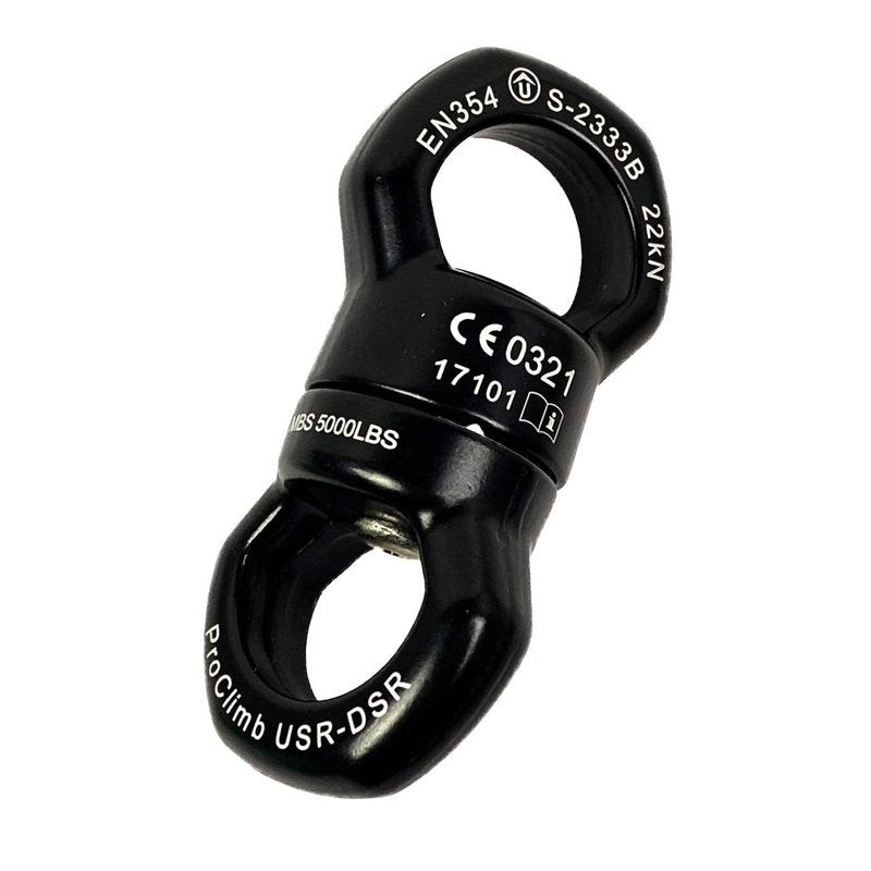 ProClimb 22kN Micro Rotator Climbing Rope Swivel Device Spinner 6700lb Breaking Strength for Rock Climbing Arborist Backyard Swing Aerial Dance Dog Leash Connector CE Certified