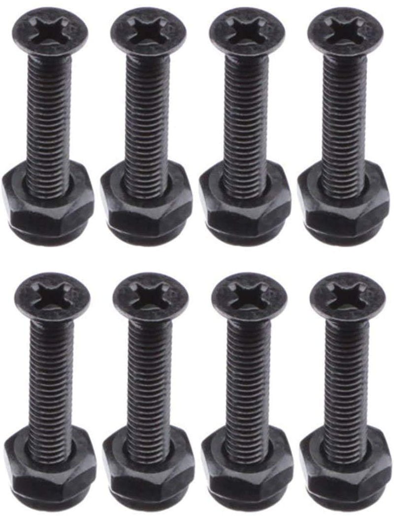 Longboard Skateboards Cruiser Hardware Screws 1" 1.25" 1.5" 1.75" 2" Black Color (2")