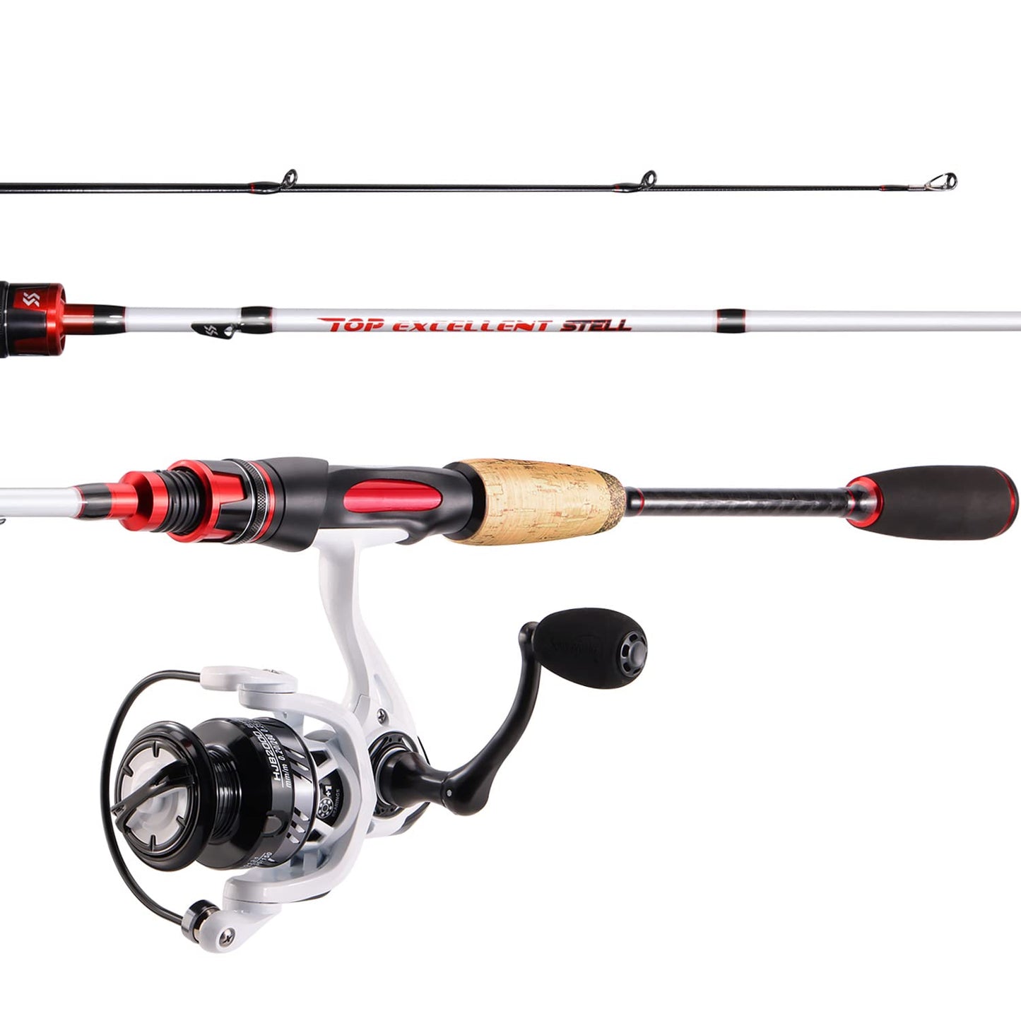 Sougayilang Fishing Rod and Reel Combo, Spinning Combo, 5.9ft, Medium Heavy, 2pcs, 2000 Reel