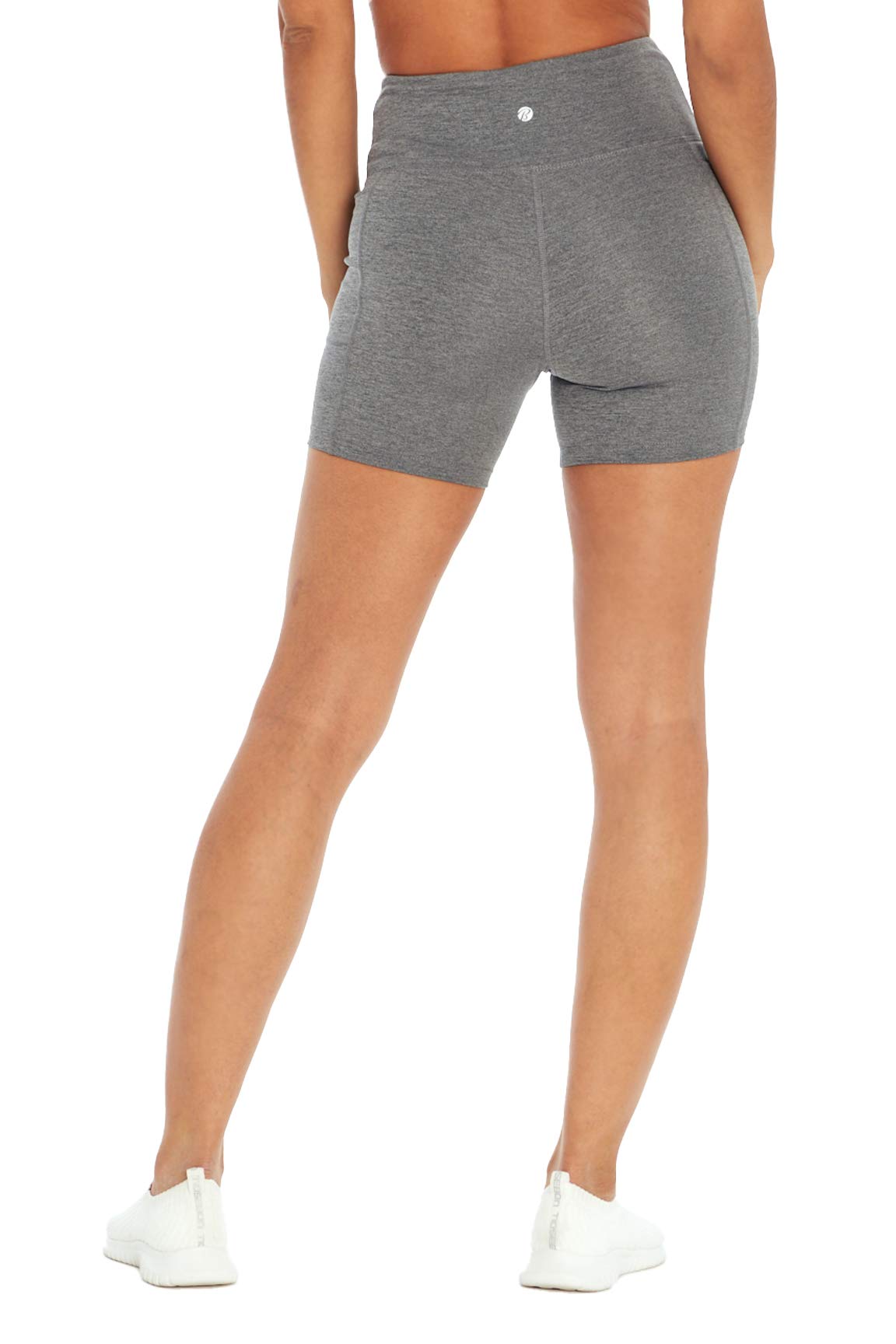 Bally Total Fitness High Rise 5" Pocket Short, Heather Charcoal, X-Large