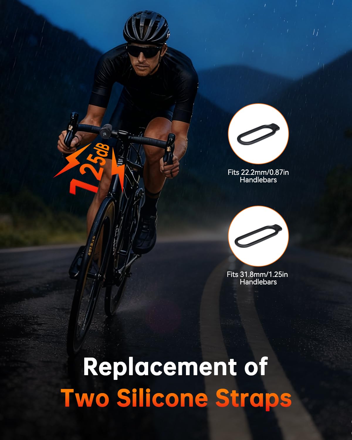YBLNTEK Electric Bike Horn 125dB, USB Rechargeable Bikes Horn for Adults & Kids, Waterproof Electronic Bicycle Horn with Alarm for Road/Mountain/Scooter/E-Bike, Fits 22.2-31.8mm Handlebars