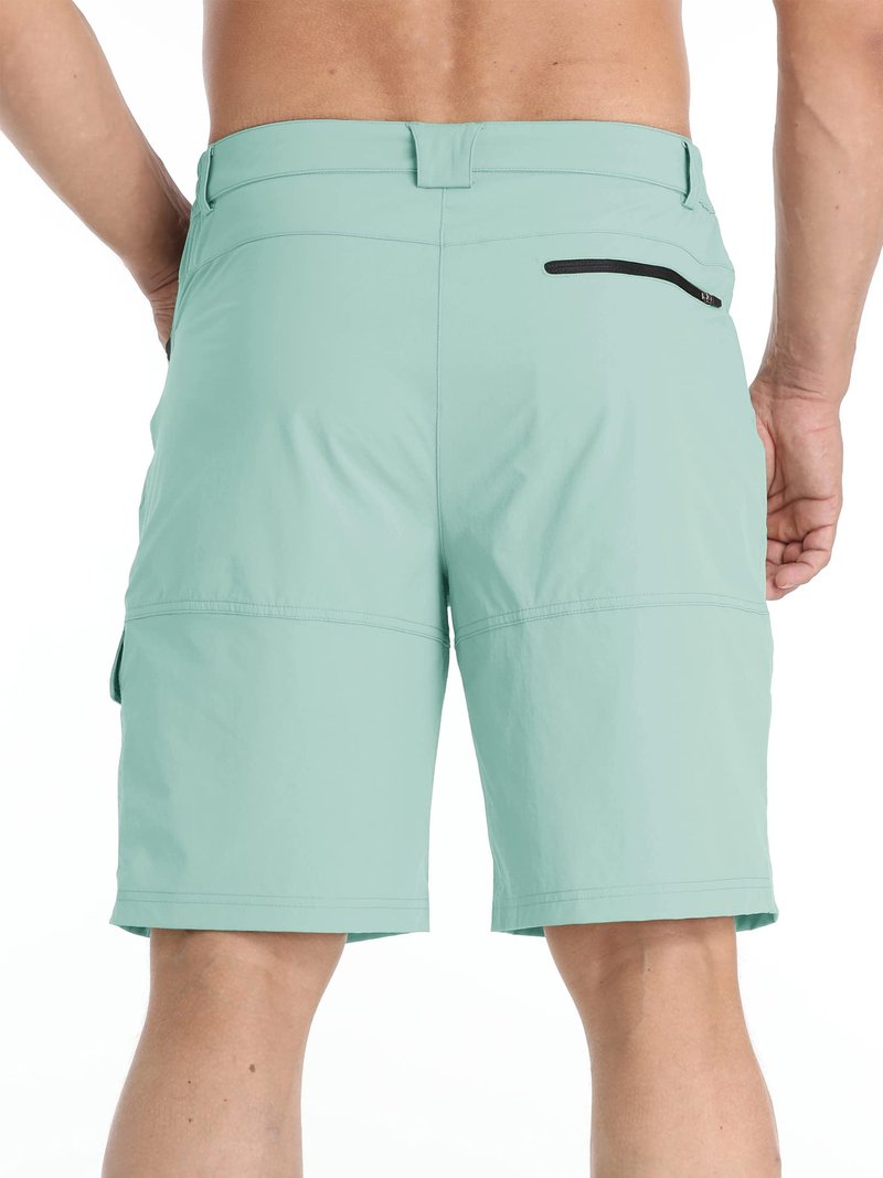 TACVASEN Mens Shorts 10" Dress Golf Outdoor Lightweight Quick Dry Summer Casual Fishing Travel Shorts with Zipper Pockets Lake Blue 30
