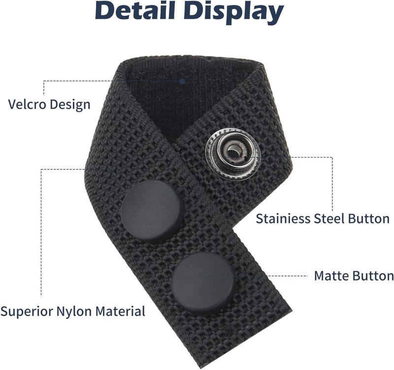 Belt Keepers for Duty Belt - Durable Nylon with Double Snaps | Fits 2¼" Wide Police Security Belts