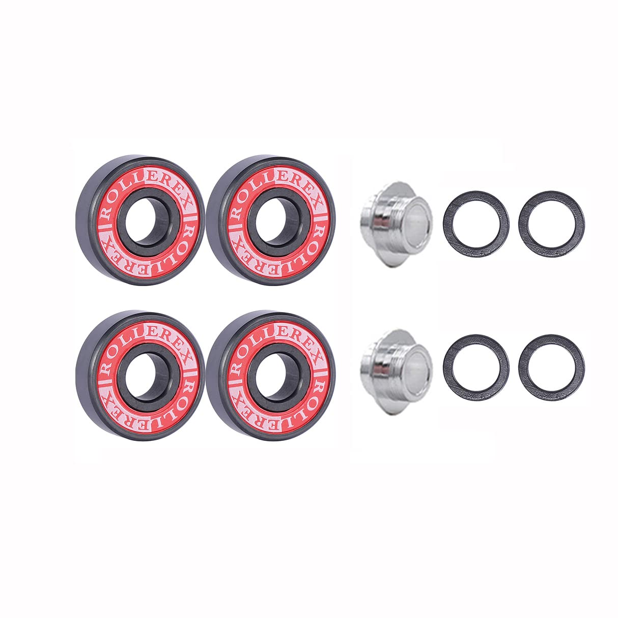 Rollerex Lollipop Boardwalk Inline Skate Wheels – 2-Pack 85A Polyurethane Indoor Outdoor Roller Blade Wheels – Smooth Ride with Optional Bearings, Spacers & Washers (76mm)