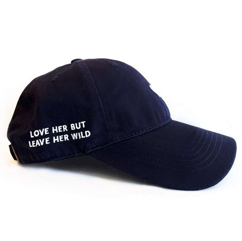 ATTICUS Poetry Hat, Embroidered Brushed Cotton Women’s Baseball Hat Unisex Fit, Adjustable One Size (Heart Navy)