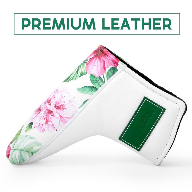 Tropical Style Golf Blade Putter Head Covers Magnetic Putter Headcover Protective Putter Covers for Taylormade Odyssey Scotty Cameron Ping Cobra Premium Golf Club Cover Accessories for Men Women