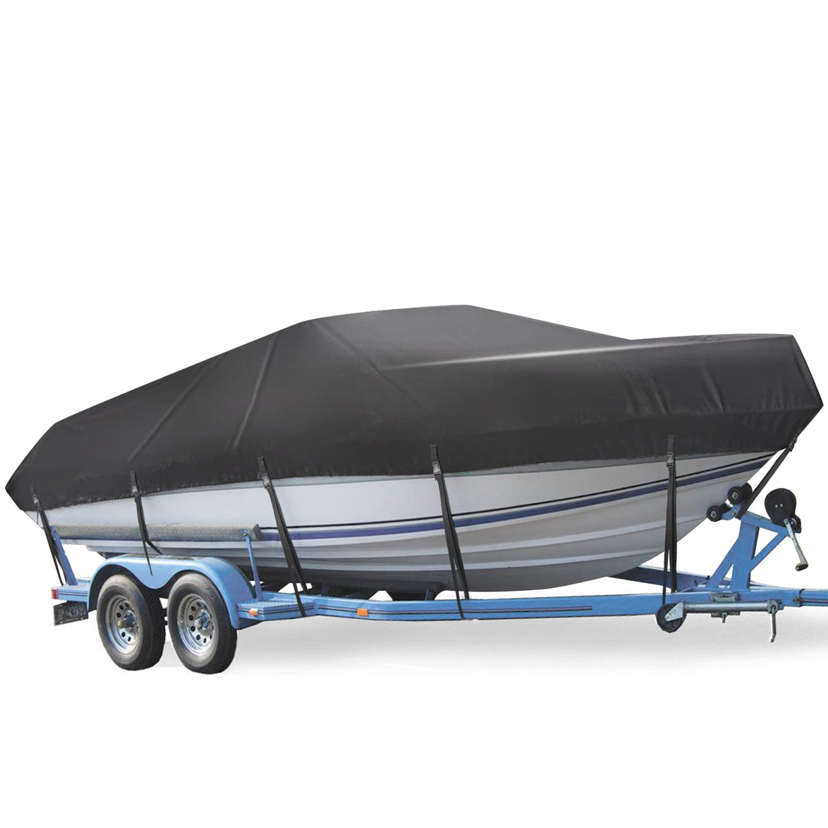 Mancro Boat Cover, Heavy Duty 17-19ft Waterproof Trailerable Boat Cover