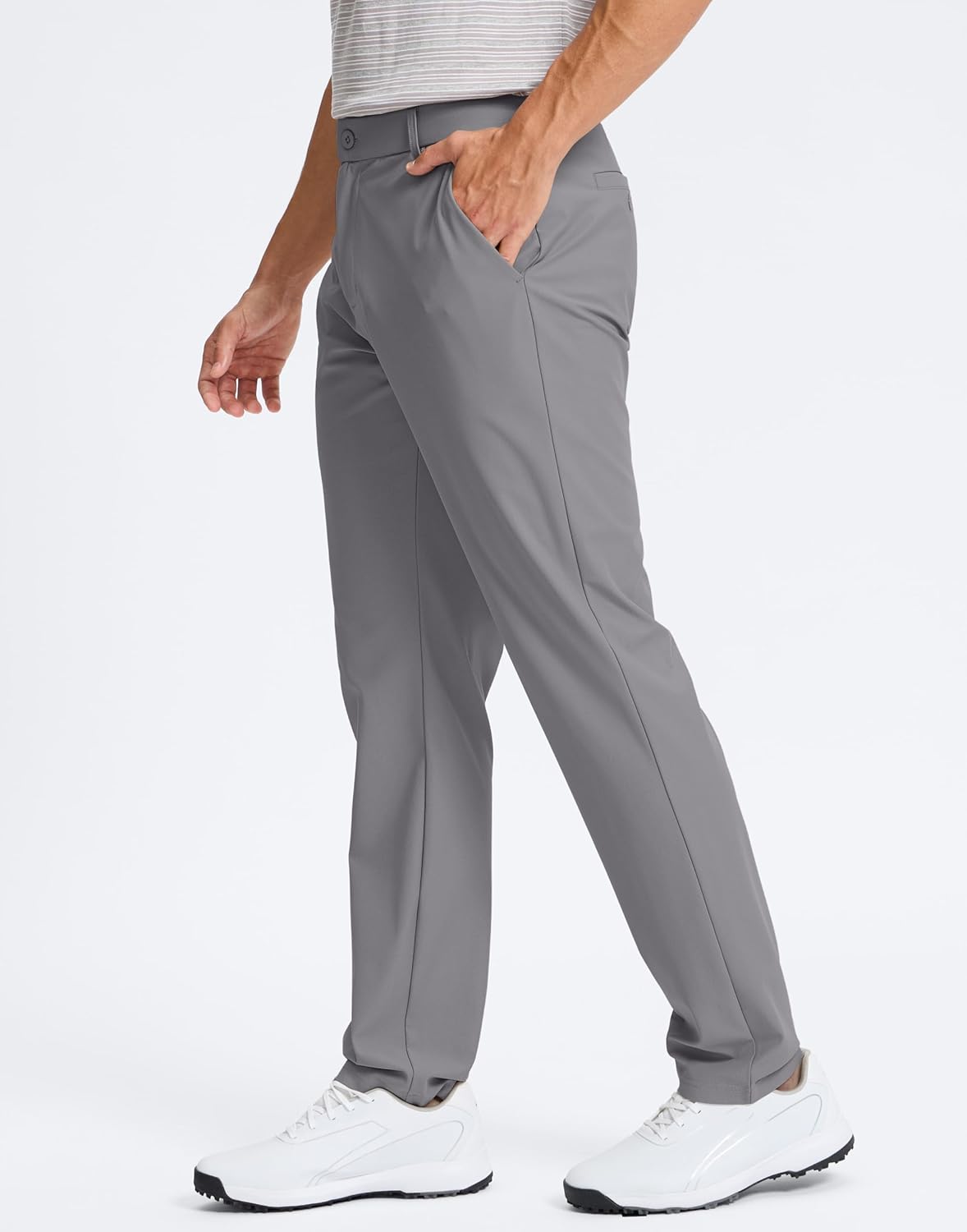Men's Golf Pants - Comfy Stretch Dress Pants for Work & Casual Wear | Lightweight Quick-Dry Trousers with Pockets - Sizes 30/32/34