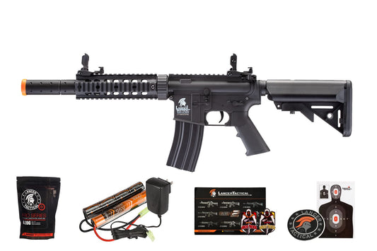 Lancer Tactical Gen 2 Durable Airsoft Gun SD M4 Polymer- Full/Semi-Auto Piactinny Rail AEG Rifle with 0.20g BBS, Charger and Battery