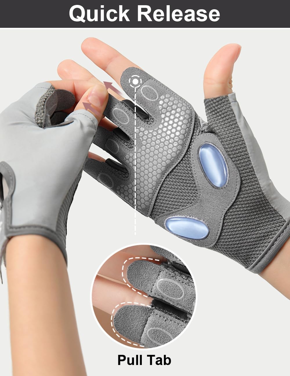 SUJAYU Workout Gloves Women & Men, Gym Gloves Weight Lifting Gloves for Women Workout Gloves for Men, Womens Workout Gloves Fitness Gloves (Blue, Small)