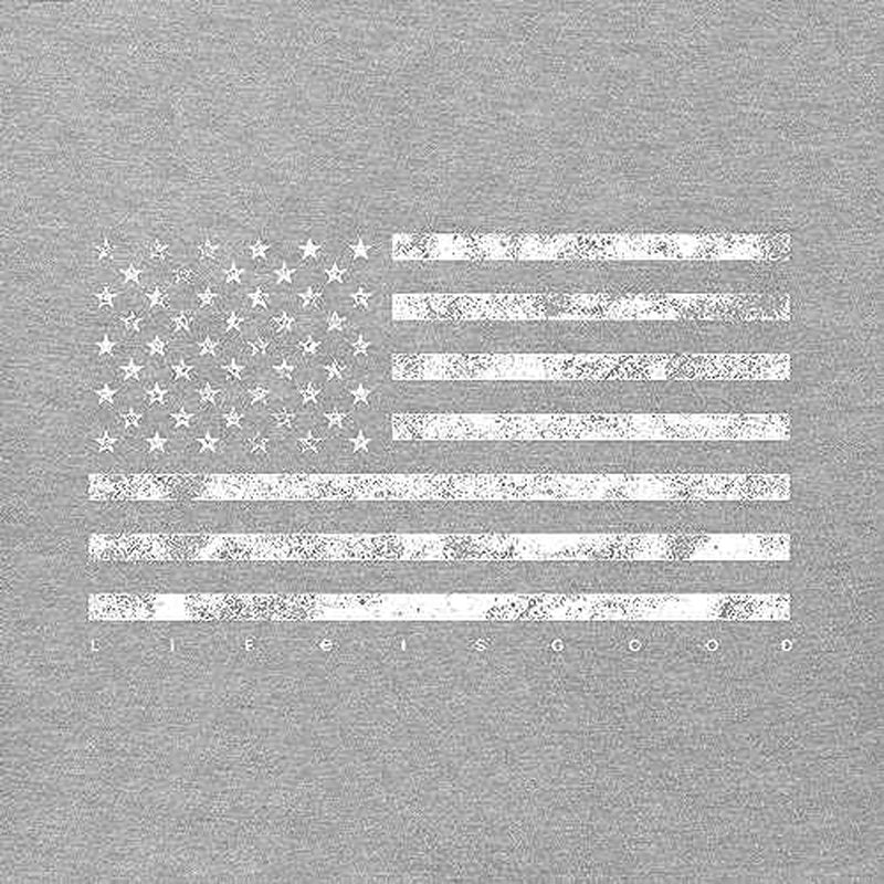 Life is Good Mens Crusher Tee Shirt, Short Sleeve Cotton Graphic T-Shirts, Classic Flag USA