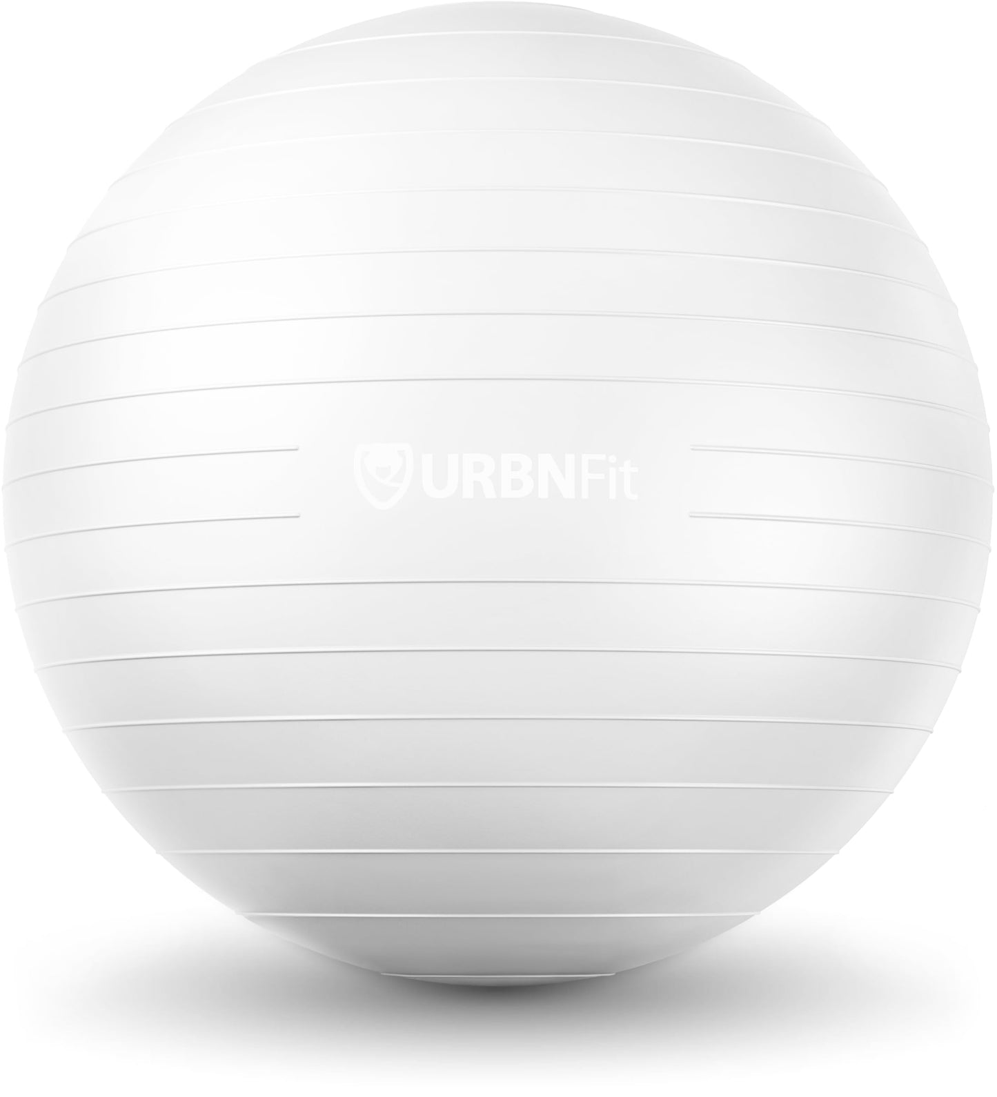 URBNFit Exercise Ball - Yoga Ball in Multiple Sizes for Yoga, Pilates, Pregnancy, Stability - Anti-Burst Swiss Balance Ball w/Quick Pump – Office Ball Chair for Home and Gym – 18 Inch - White