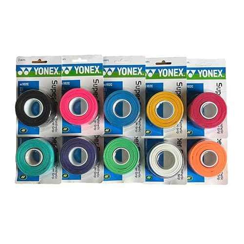 YONEX Overgrip Super GRAP 3 Pack - Tennis, Badminton, Squash - Choice of Colors