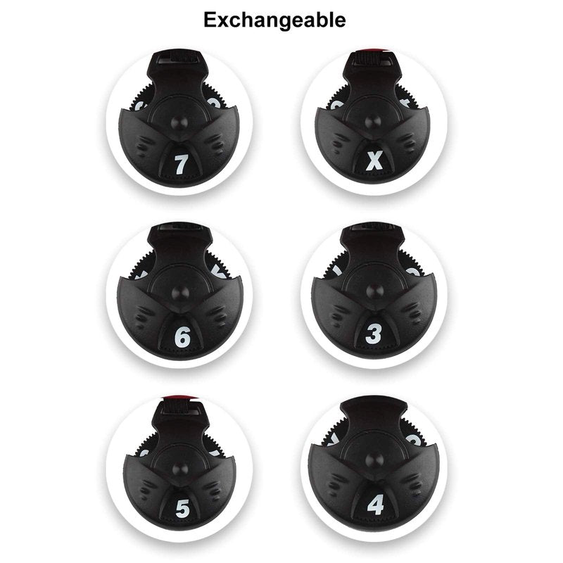 Andux 6pcs/Set Golf Club Head Covers Woods Drivers Fairway Hybrid Set Long Neck (3 Hybrid + 3 Woods) (Black/Red)