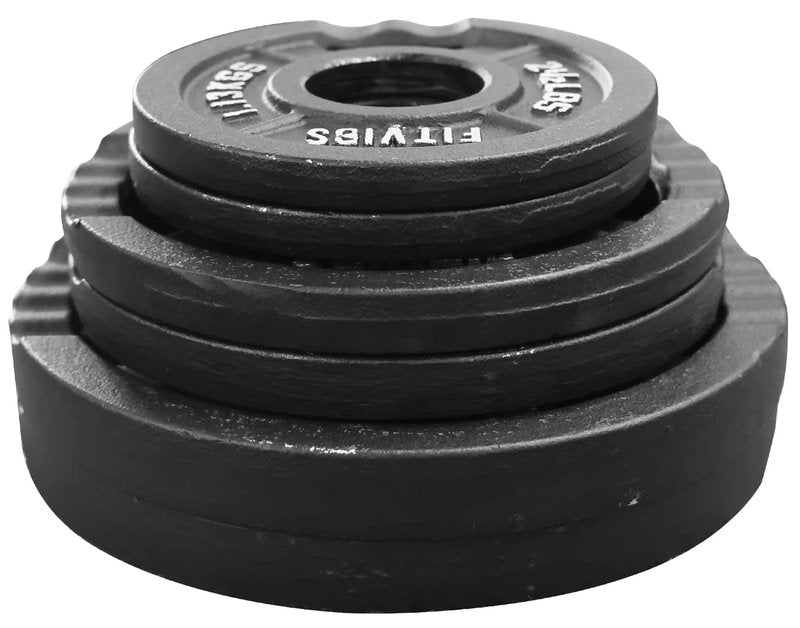 Olympic 2-Inch Cast Iron Plate Weight Plate for Strength Training and Weightlifting, Two Hole Style, 35LB Set