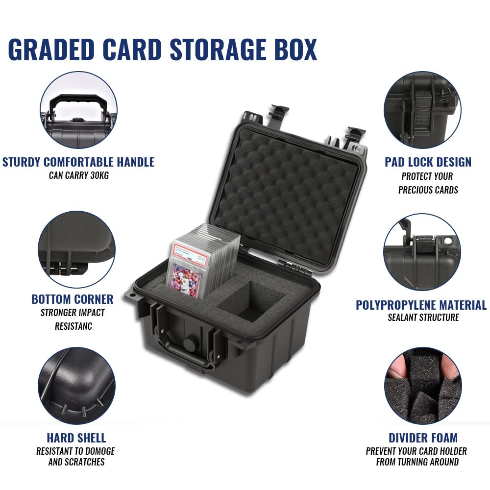 GRAND ORANGE Card Storage Box Fit BGS PSA SGC FGS Sports Trading Cards