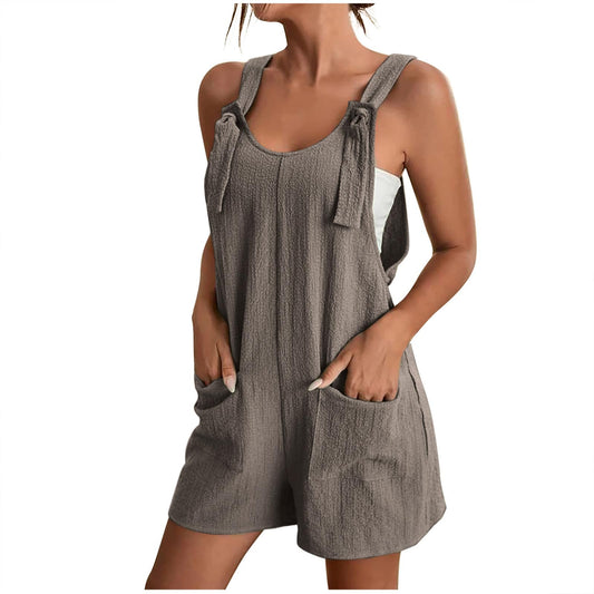 Generic Overalls Black Overalls for Women Shorts Tshirt Jumpsuit for Women Western Rompers To Wear with Boots Women'S Short Romper Womens Jumper Shorts My Orders, Large, 02 Brown