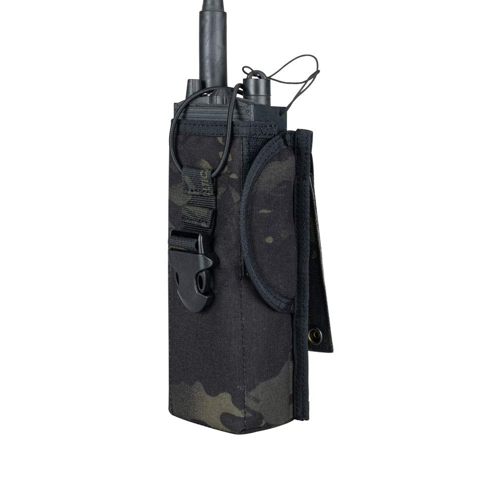 EXCELLENT ELITE SPANKER Tactical Universal Radio Holster Pouch Holder Case Bag Molle Adjustable Military Walkie Talkie Holder(Multicam-Black)