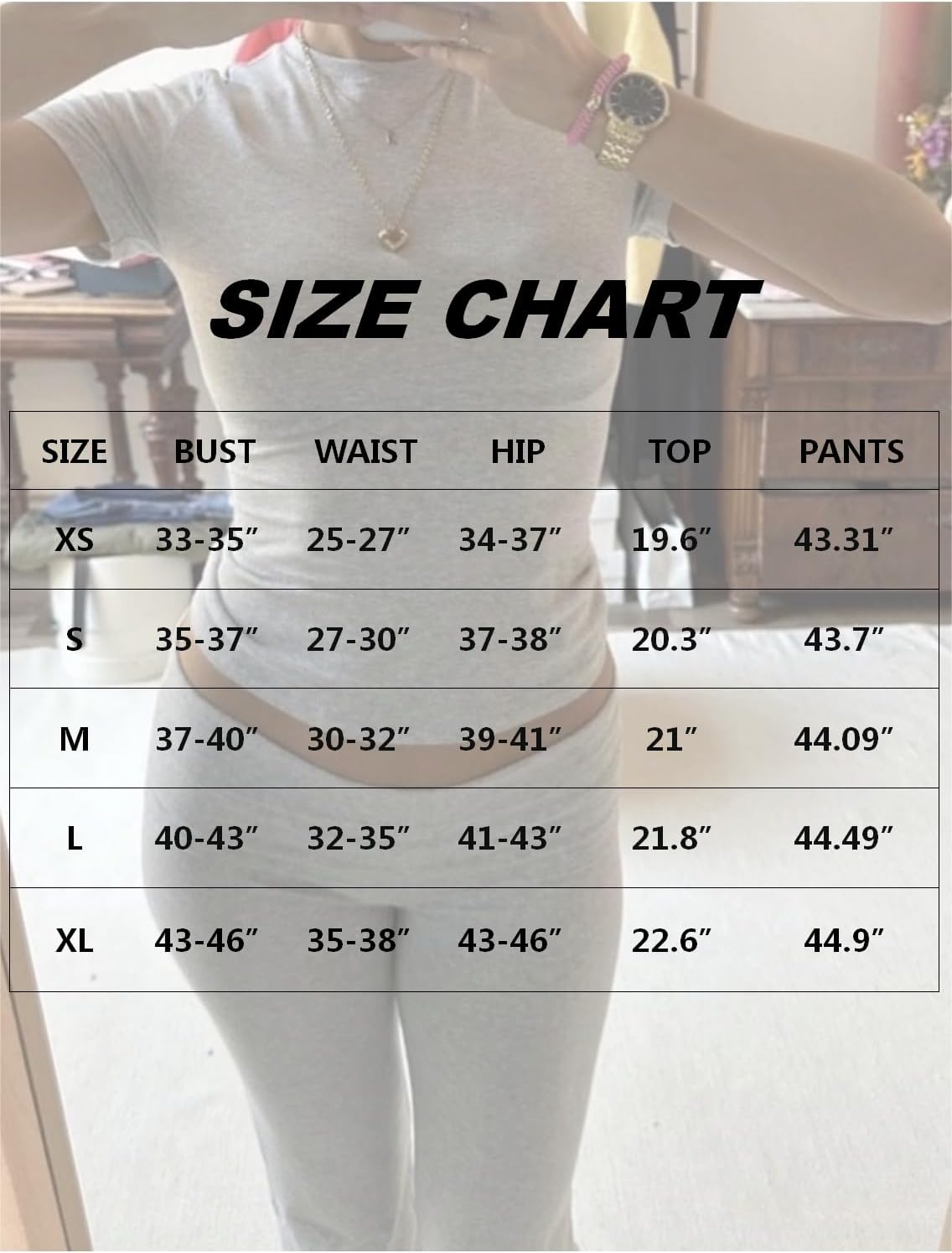AYWA Women's Lounge Set - Short Sleeve Crop Top & Flare Pants | Casual Pajama Outfit