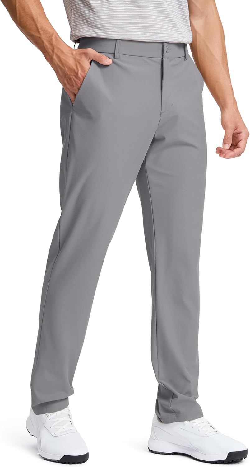 Men's Golf Pants - Comfy Stretch Dress Pants for Work & Casual Wear | Lightweight Quick-Dry Trousers with Pockets - Sizes 30/32/34