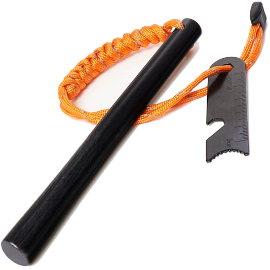 Kaseamu Ferro Rods 1/2 inch x 6 inch, Premium Ferro Rod Fire Starter Survival Tool, Flint and Steel Fire Starter Kit, 20,000+ Strikes, Large and Thick Ferro Rod with Paracord & Multi-Tool Striker.