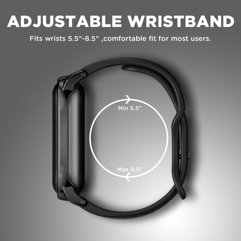 Wacanc Silicone Wristband Compatible with Plaud NotePin Voice Recorder,PC Case with Adjustable Wearable Strap for Plaud NotePin S (2025),Lightweight Replacement Strap Secure Fit Accessories (Black)