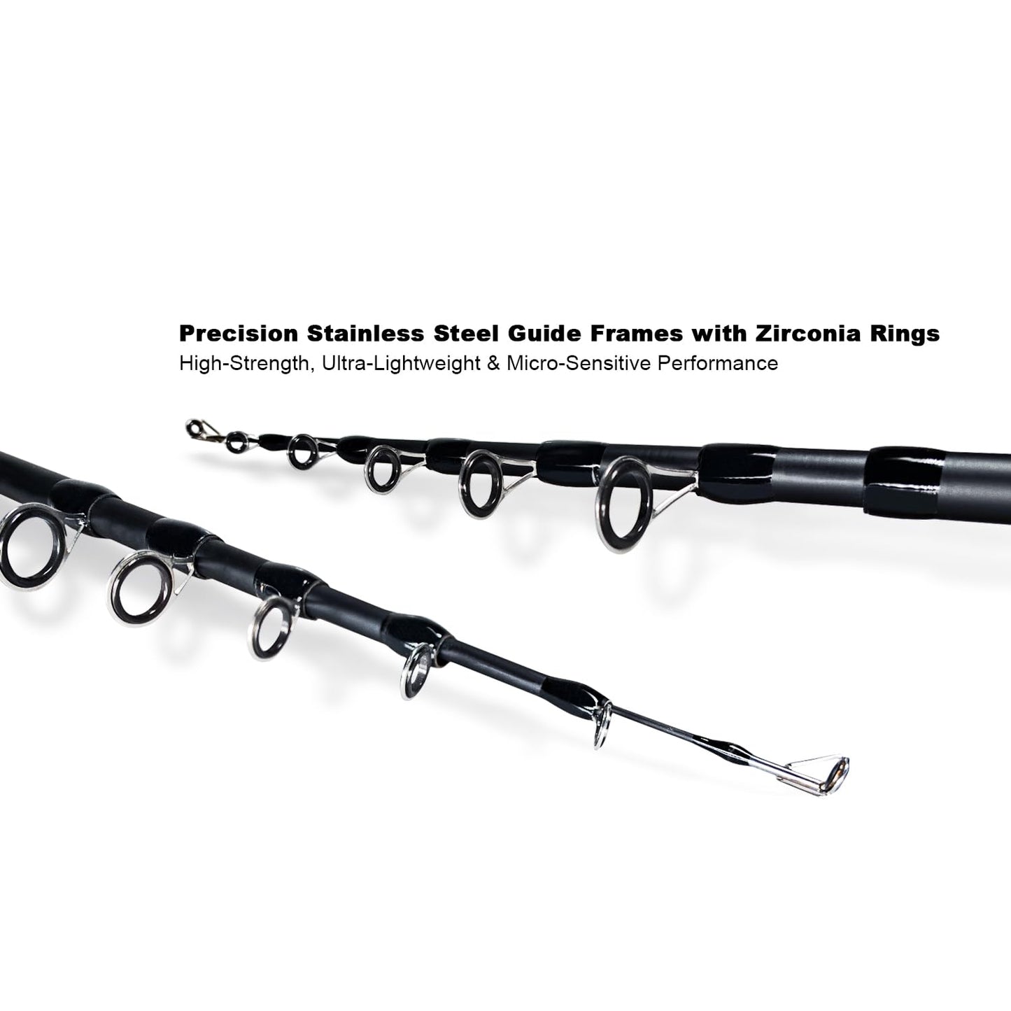 Fishing Rod and Reel Combos, 2PC Telescopic Fishing Pole Spinning Reels Sets, Collapsible Fishing Rod Full Kit with with Fishing Pliers Carrier Bag for Travel Saltwater Freshwater