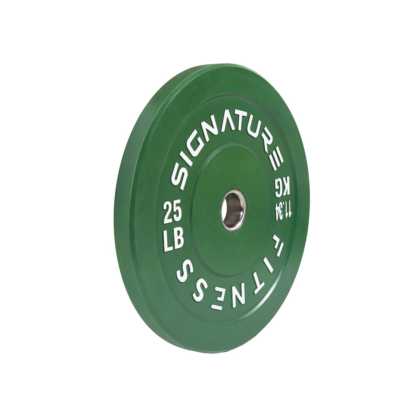Signature Fitness 2" Olympic Bumper Plate Weight Plates with Steel Hub, 25LB Single, Colored