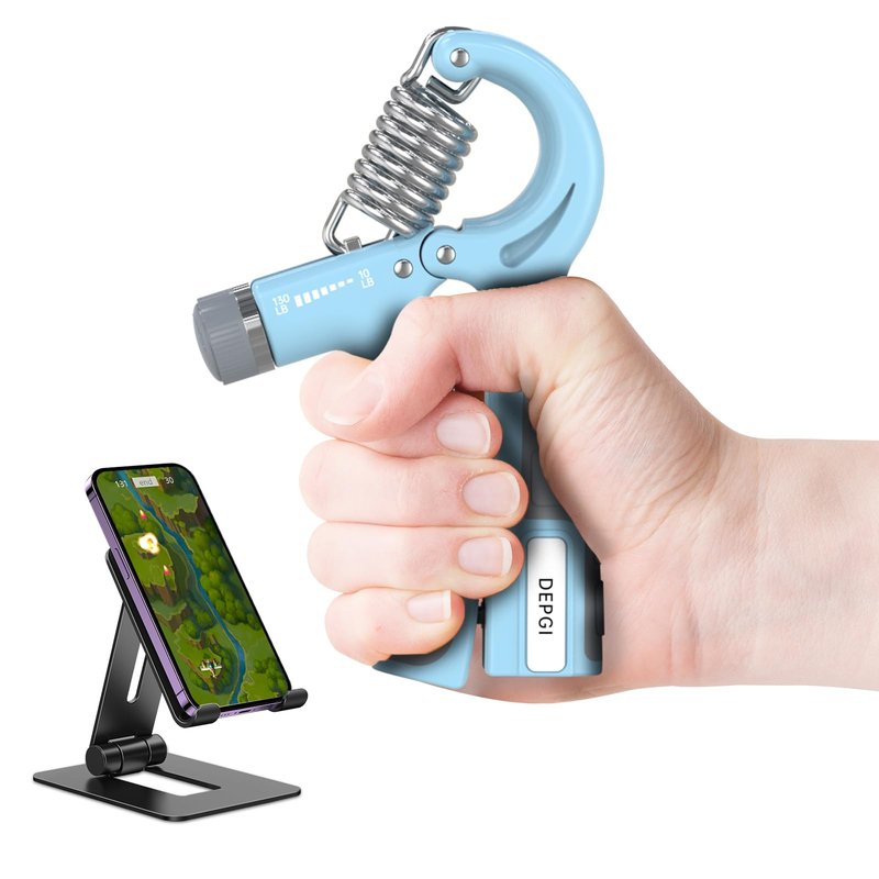 DEPGI Smart Grip Strength Trainer with App, Digital Hand Gripper with 10-130LB Resistance for Muscle Building & Injury Recovery（2 Pack)