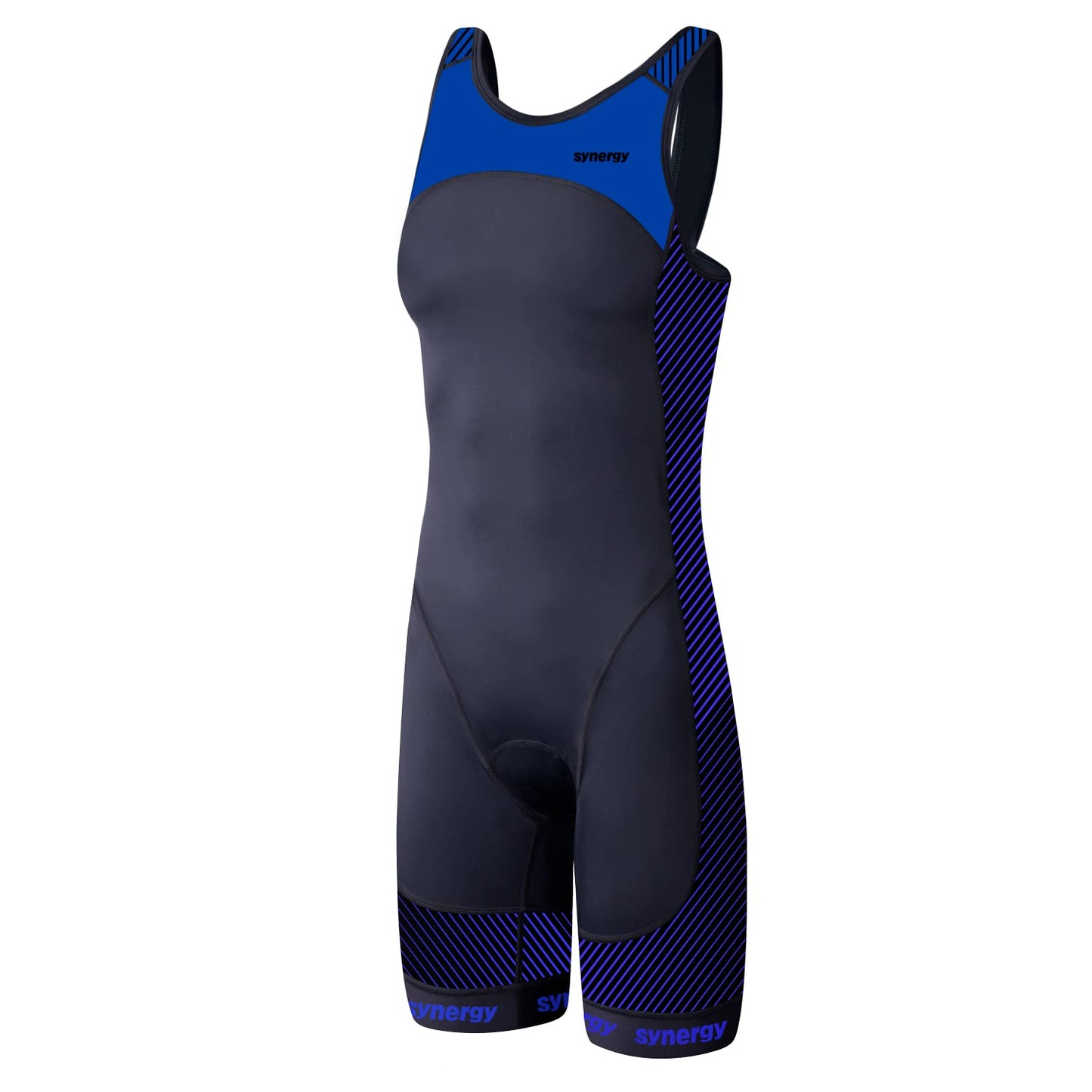 Synergy Women's Tri Suit - One Piece Triathlon Open Back Trisuit (Black/Citrus Lime, X-Small)