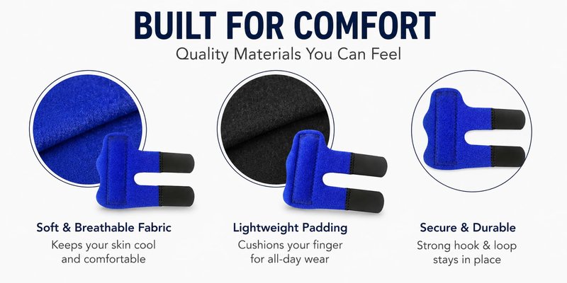 22 Elevate Lab (2 sizes) Finger Splints – Comfortable, Adjustable, Reusable Finger Support for Everyday Use – 2 Count