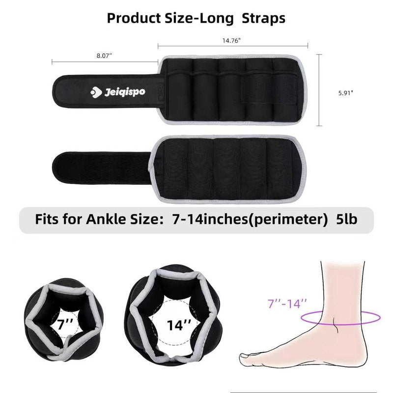 Adjustable Ankle Weights 1 Pair 2/4/6/8/10 LBS Wrist Leg Arm Weights for Women Men Kids,Strength Training with Removable Weight for Fitness Gym Workout Running Walking